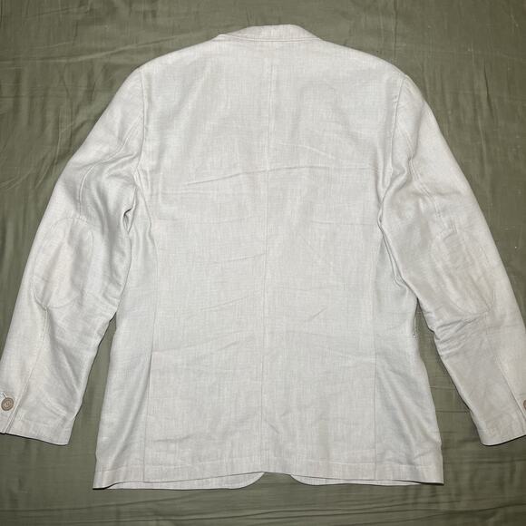 Joseph Abboud Mens Size XL Blazer Sport Coat Linen Blend Elbow Patches **READ** - Picture 5 of 11